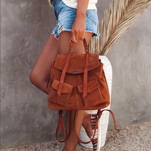 Vici suede backpack